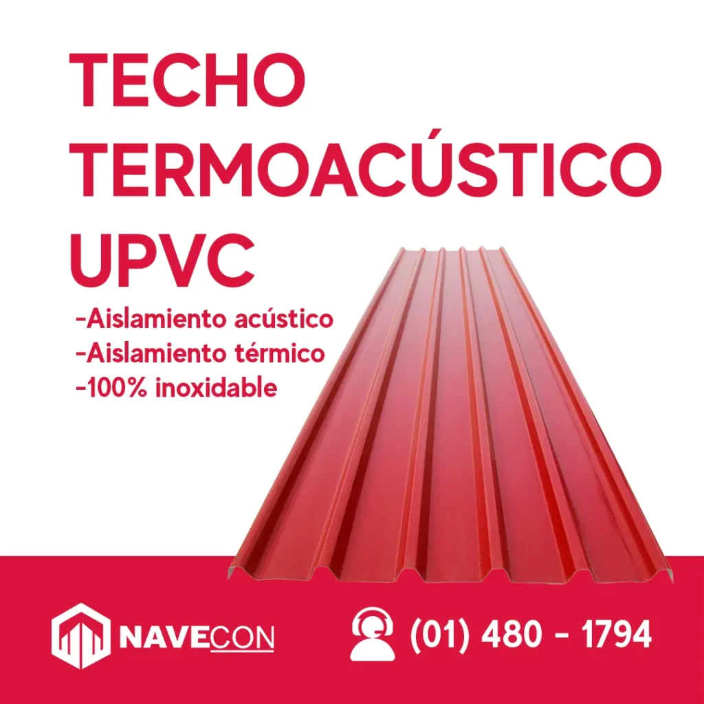 techo termoacústico UPVC Navecon